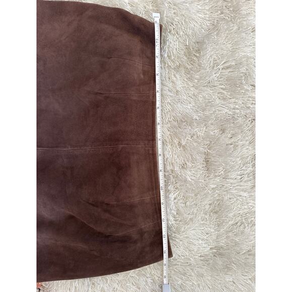 Vintage Saguaro Genuine Suede Skirt | Size 8 | Brown 90s  Skirt | EUC - Picture 4 of 5